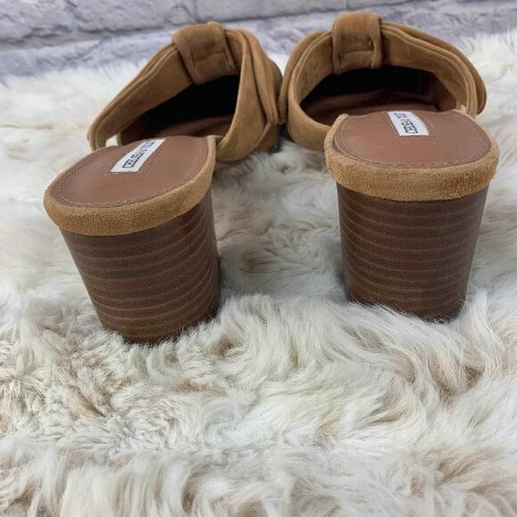 Chelsea and Violet Molly Brown Suede Chunk Heel Pointed Toe Bow Size 10 - Picture 5 of 9